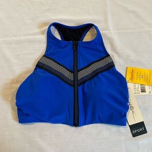 Gottex Women's Swimsuit Size 8 Impact Racerback Bikini Profile Sport Bra Top